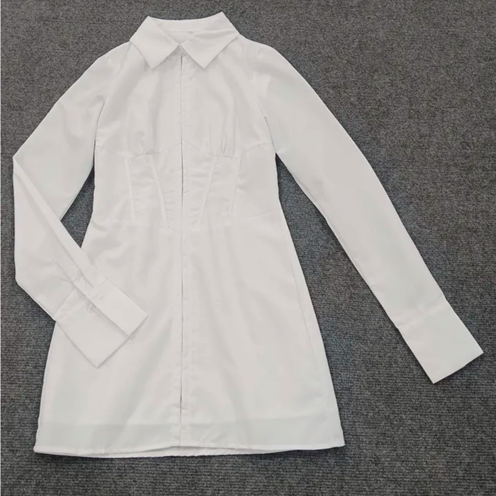 BUSTIER SHIRT DRESS - Picture 3 of 5